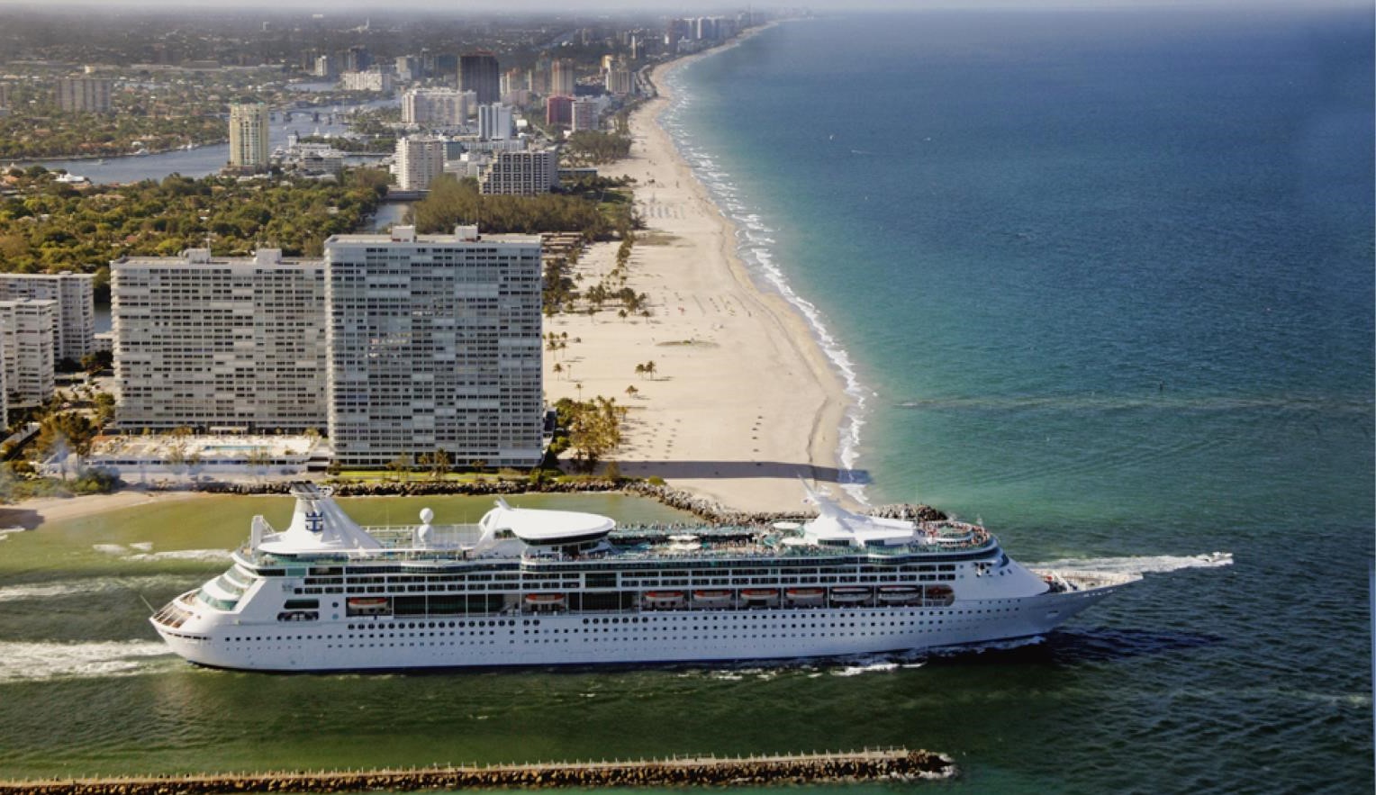 Royal Caribbean Cruise Leaving Port Everglades Fort Lauderdale